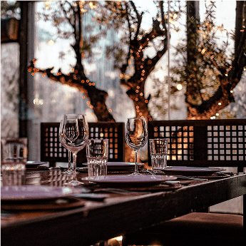 Área externa do restaurante Kais